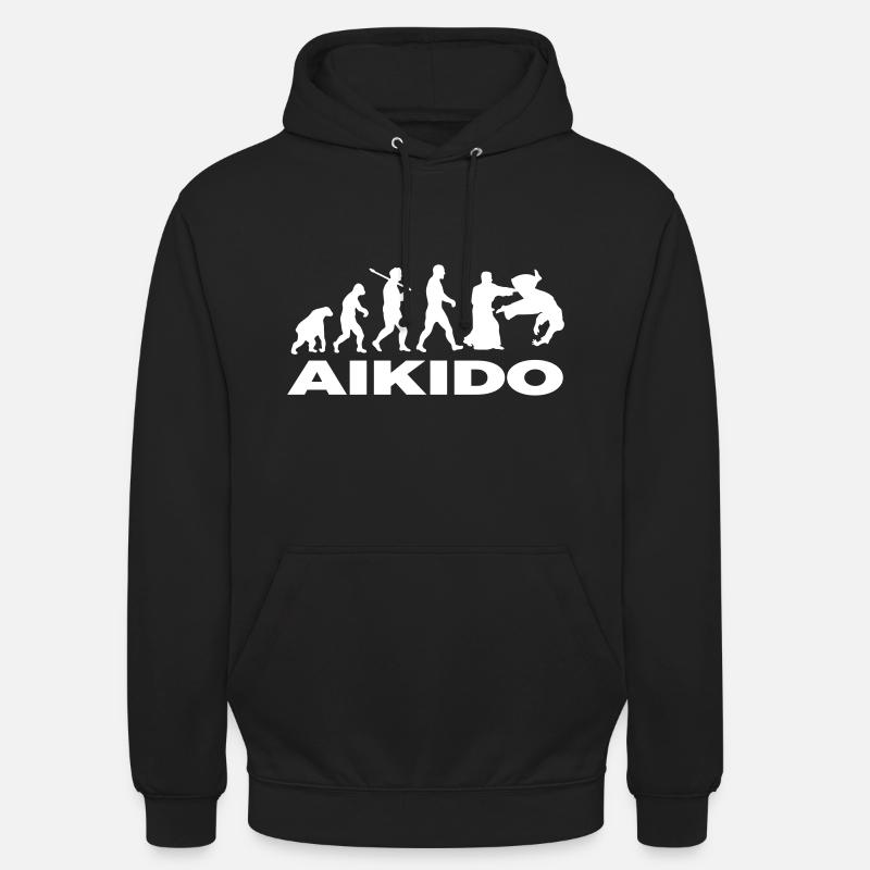 Aikido Evolution - Sweat-shirt à capuche unisexe - noir