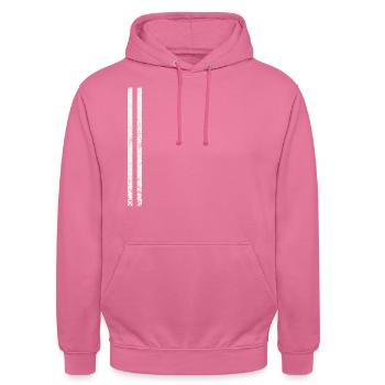 Stripe White - Unisex Hoodie - pink - Front - Alina (178cm) & Michal (187cm)