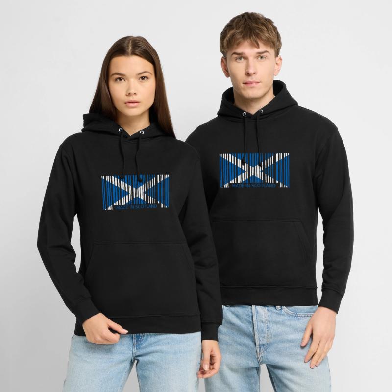 Ecosse Code à barres made in Drapeau Blason Sweat-shirt à capuche unisexe