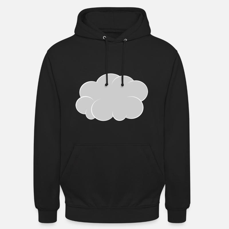nuage nuage gris blanc - Sweat-shirt à capuche unisexe - noir