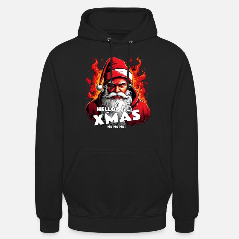 Santa's Hellstare | Hello Xmas - Unisex Hoodie - Schwarz
