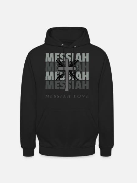 Christian T-shirts | MESSIA LOVE - Unisex Hoodie - black