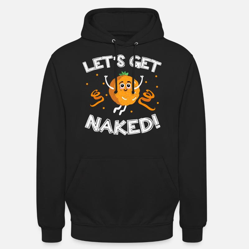 Orange agrumes orange - Sweat-shirt à capuche unisexe - noir