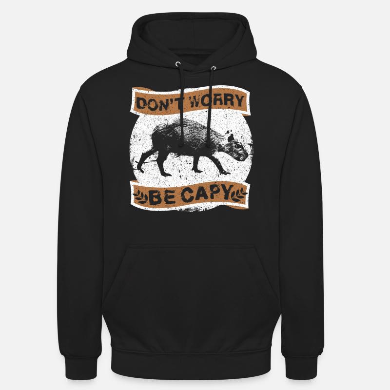 Capybara Cochon d’eau Rongeur - Sweat-shirt à capuche unisexe - noir
