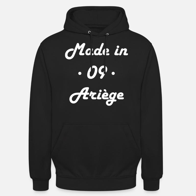 Made in ariège - Sweat-shirt à capuche unisexe - noir