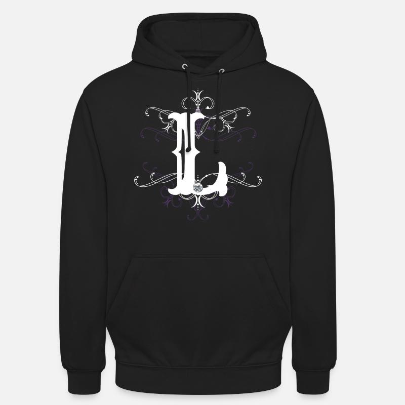Buchstabe L Buchstabe-L - Unisex Hoodie - Schwarz
