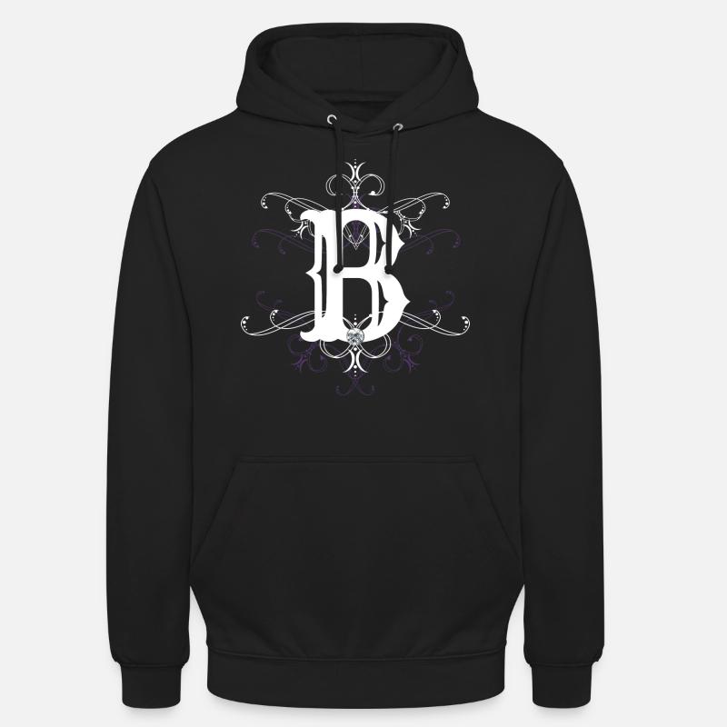 Buchstabe B Buchstabe-B - Unisex Hoodie - Schwarz