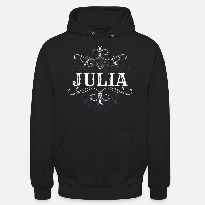 Julia Surname First name personalized - Unisex Hoodie - black