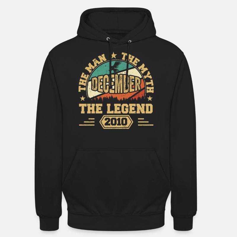 Dezember 2010 Geburtstag Dezember 2010 Geschenk - Unisex Hoodie - Schwarz