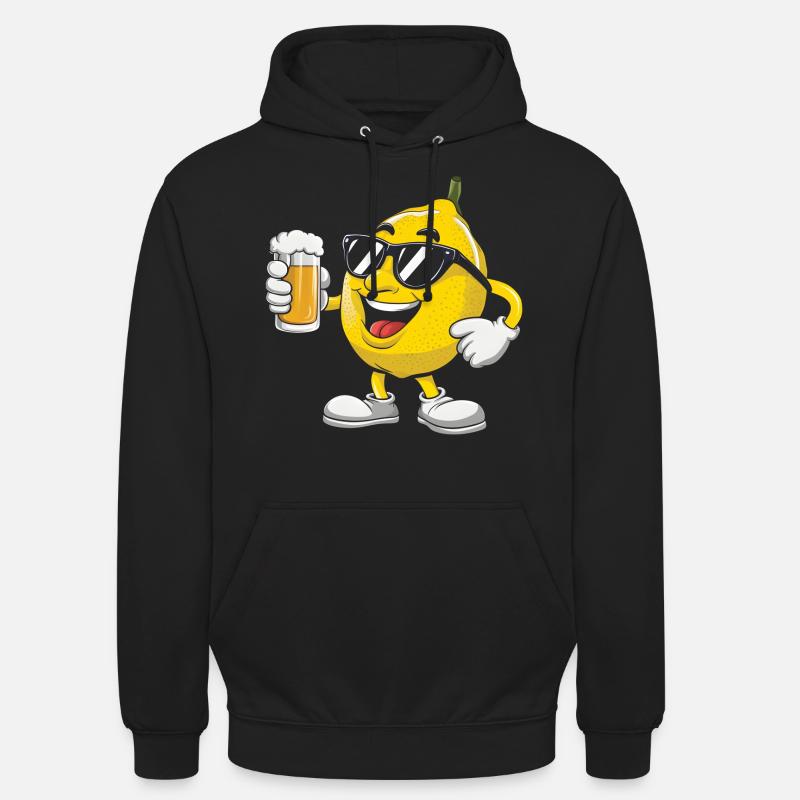 Zitrone Trinken Bier - Unisex Hoodie - Schwarz