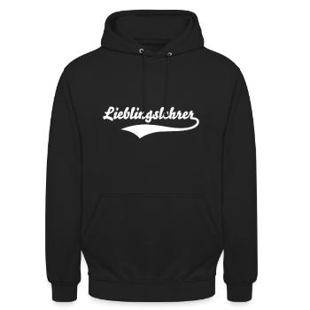 Lieblingslehrer Klassenlehrer Spruch Lehrer - Unisex Hoodie - Schwarz - Vorne - Alina (178cm) & Michal (187cm)