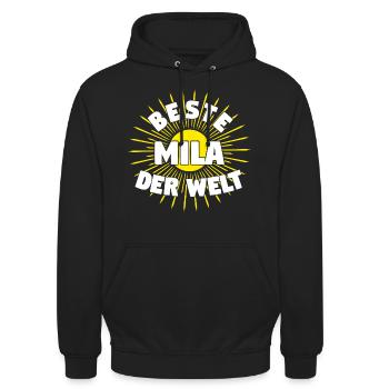 Mila - Beste Mila der Welt - Unisex Hoodie - Schwarz - Vorne - Alina (178cm) & Michal (187cm)