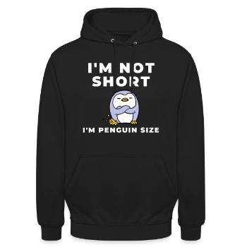 I'm not small, that's Penguin size - Unisex Hoodie - Schwarz - Vorne - Alina (178cm) & Michal (187cm)