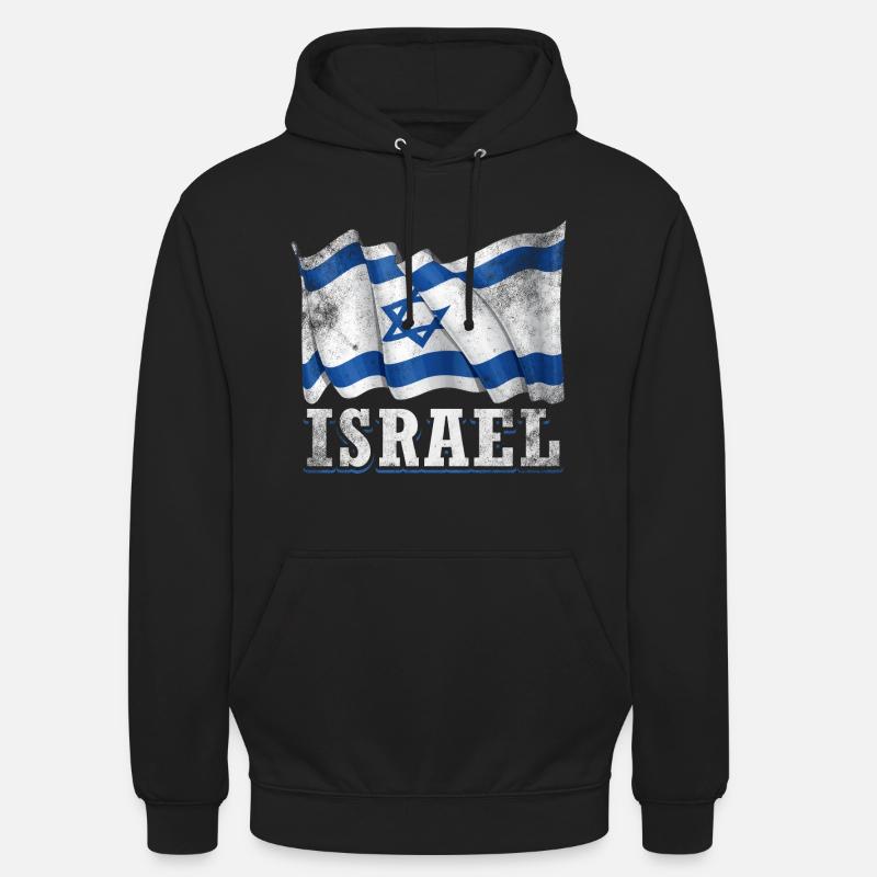 Drapeau d’Israël - Sweat-shirt à capuche unisexe - noir