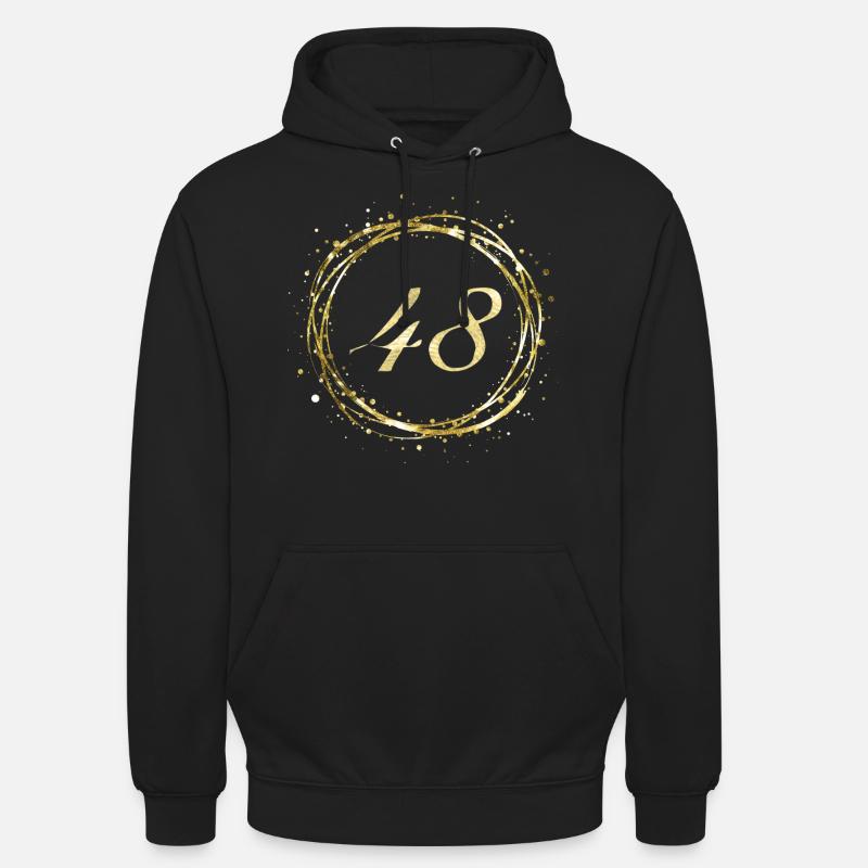 48 - Sweat-shirt à capuche unisexe - noir