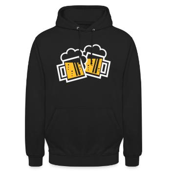 XZwei Originale Bayern (2 / NEG) - Sweat-shirt à capuche unisexe - noir - Devant - Alina (178cm) & Michal (187cm)