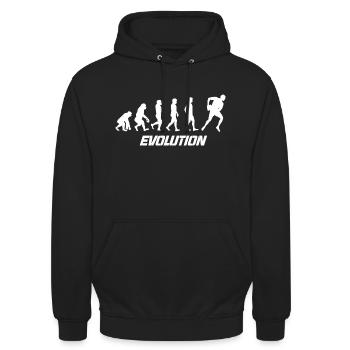 Tee shirt évolution rugby - Sweat-shirt à capuche unisexe - noir - Devant - Alina (178cm) & Michal (187cm)