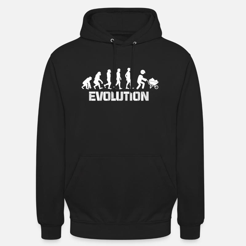 evolution ouvrier - Sweat-shirt à capuche unisexe - noir