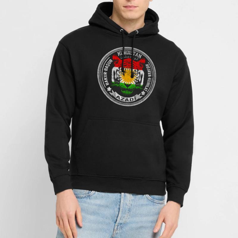 Drapeau du Kurdistan Bakur Bashur Rojava Rojhlt Newroz Sweat-shirt à capuche unisexe