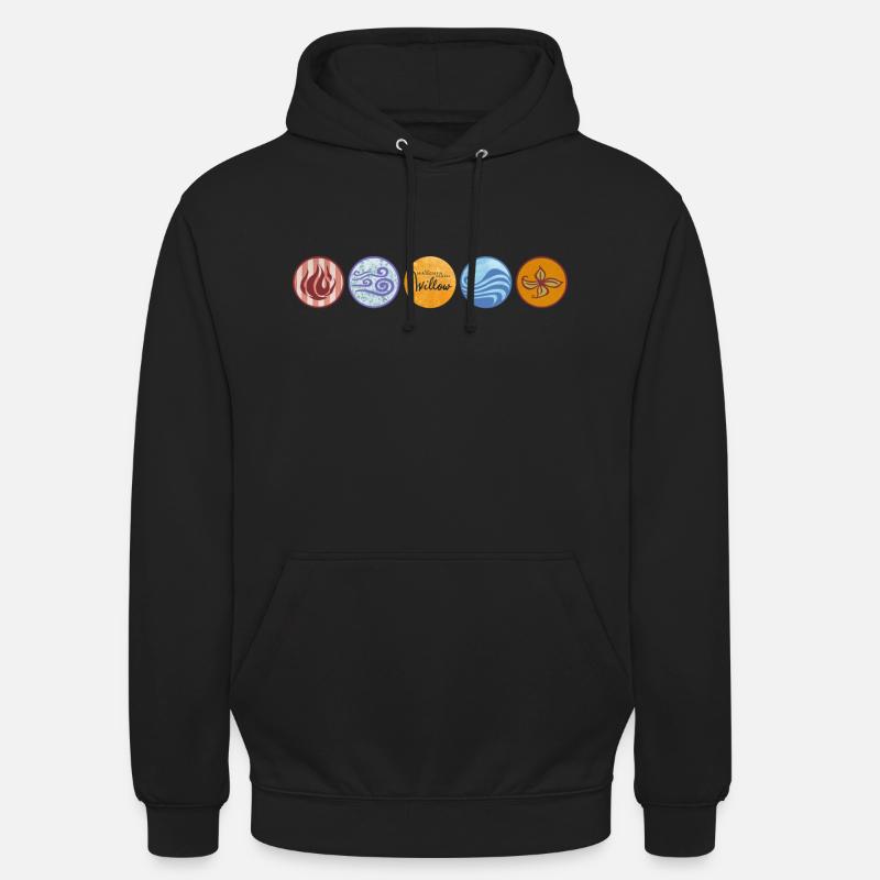 "Ein Mädchen Namens Willow" 4 Elemente Mit Logo - Unisex Hoodie - Schwarz