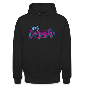 MrCamperfire Signature - Unisex Hoodie - black - Front - Alina (178cm) & Michal (187cm)