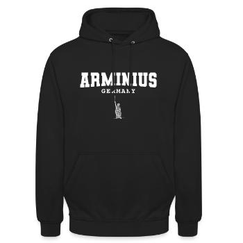 ARMINIUS Allemagne - Sweat-shirt à capuche unisexe - noir - Devant - Alina (178cm) & Michal (187cm)