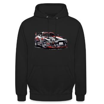 Drift King Elegance - Unisex-huppari - musta - Edestä - Alina (178cm) & Michal (187cm)