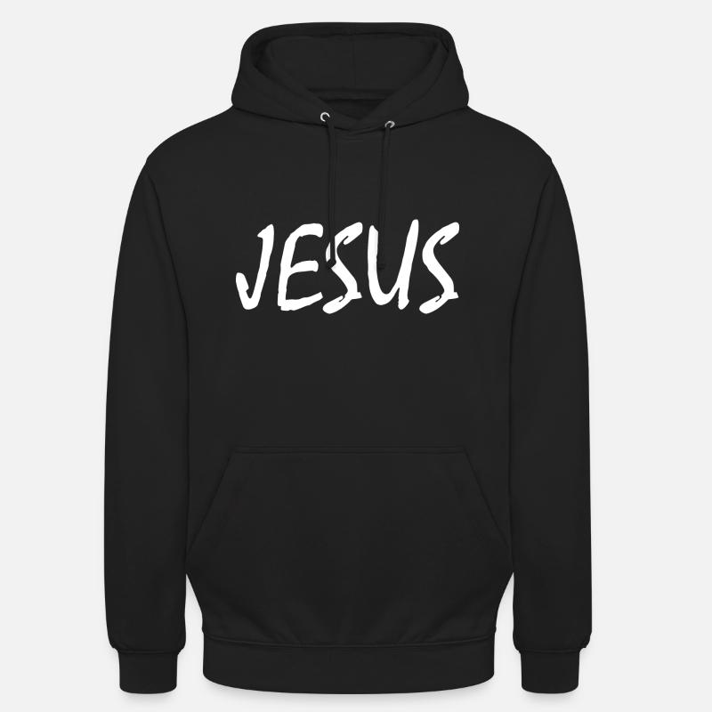 Jesus - Sweat-shirt à capuche unisexe - noir