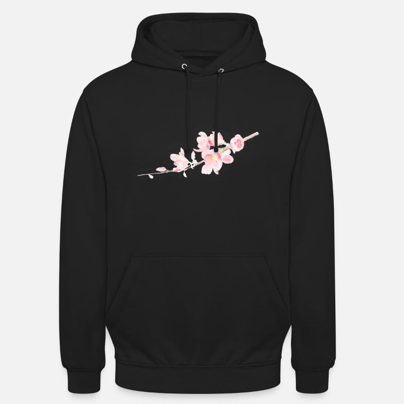Fleur de cerisier - Sakura - Sweat-shirt à capuche unisexe - noir