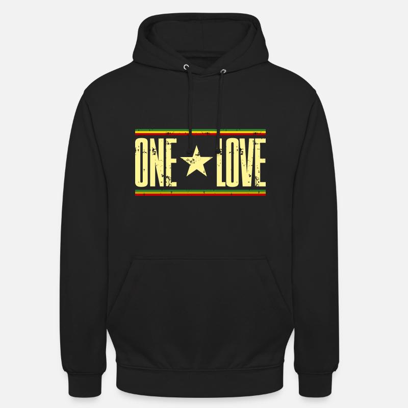 on aime le reggae - Sweat-shirt à capuche unisexe - noir