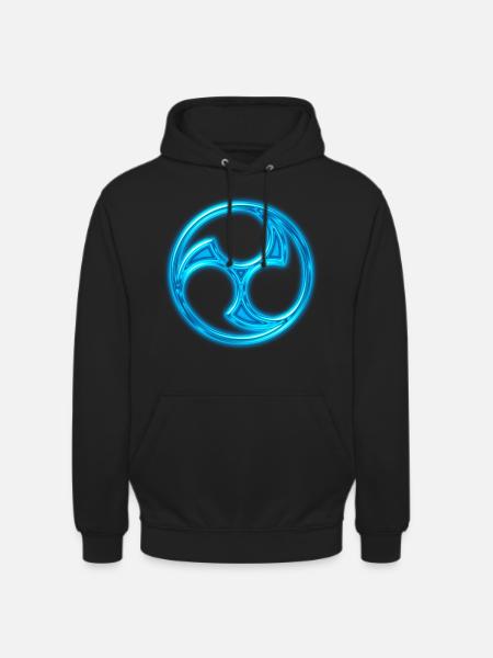 Japan Symbol Mitsu Tomoe Kanji Aikido Judo Karate - Unisex Hoodie - black