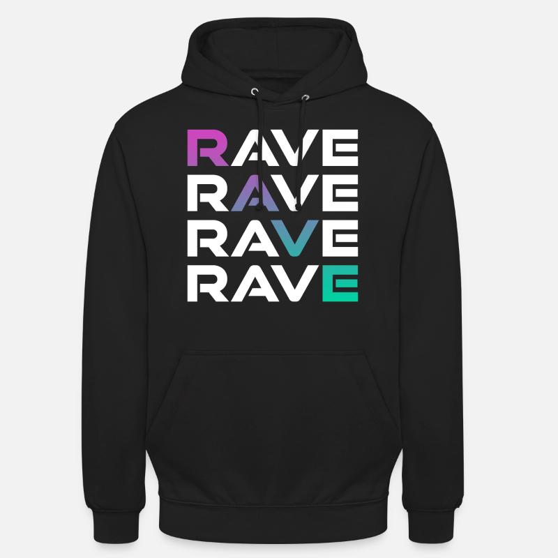 Rave Techno Electro - Sweat-shirt à capuche unisexe - noir