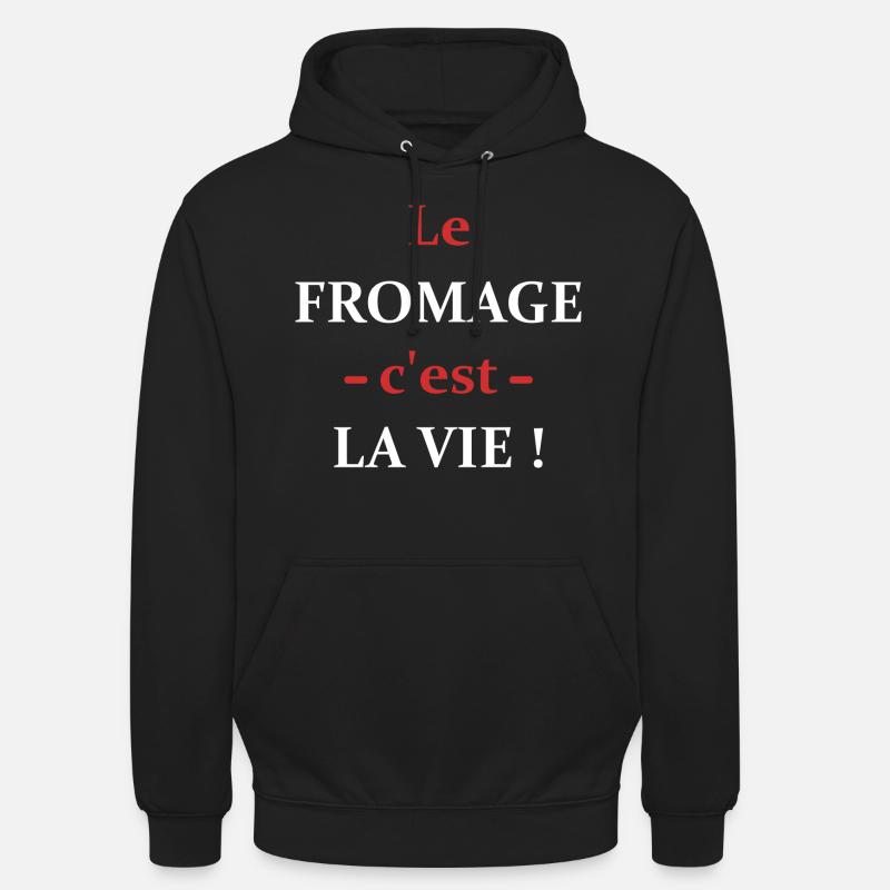 fromage - Sweat-shirt à capuche unisexe - noir
