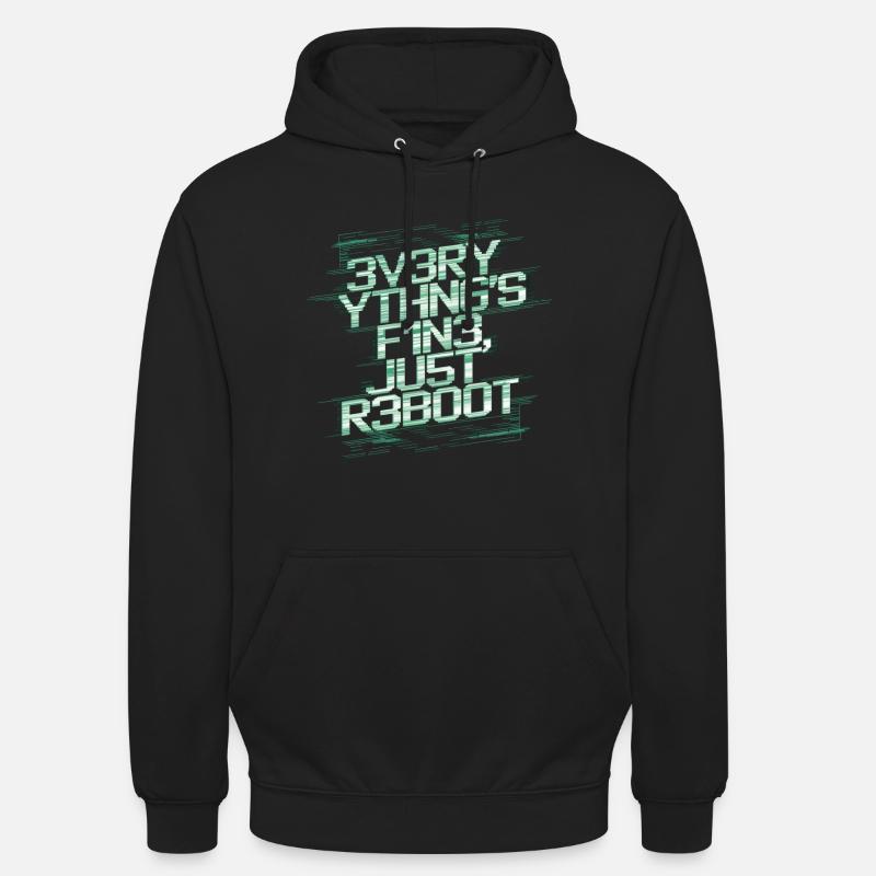 System Reboot - Sweat-shirt à capuche unisexe - noir