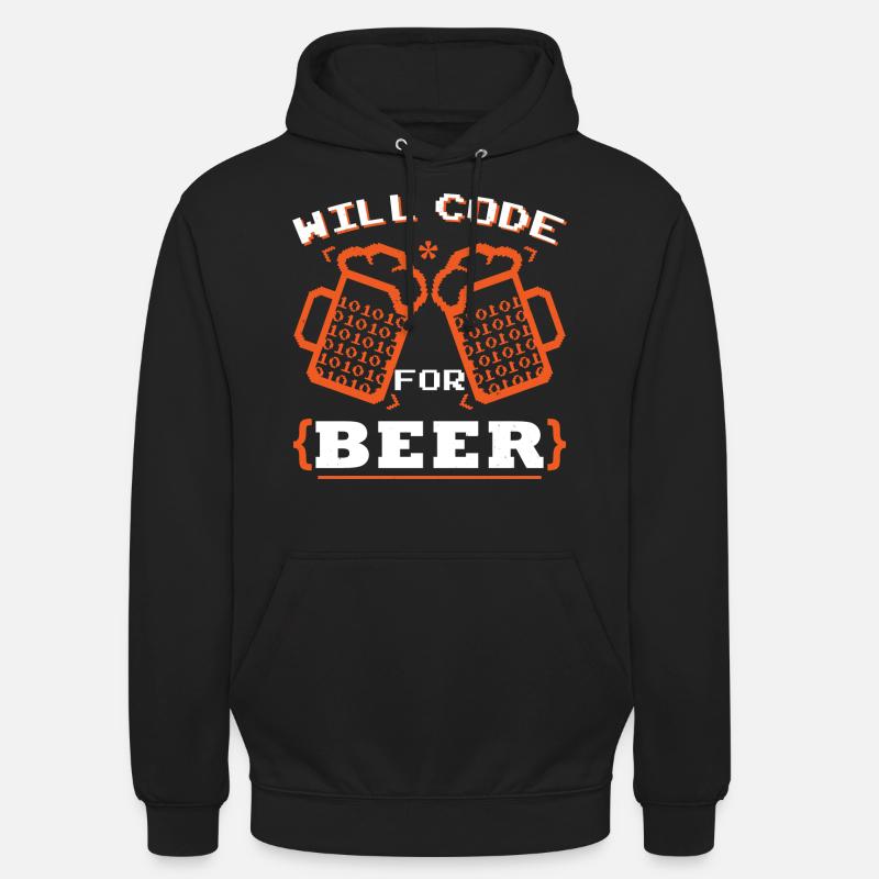 Will Code pour la bière - Sweat-shirt à capuche unisexe - noir