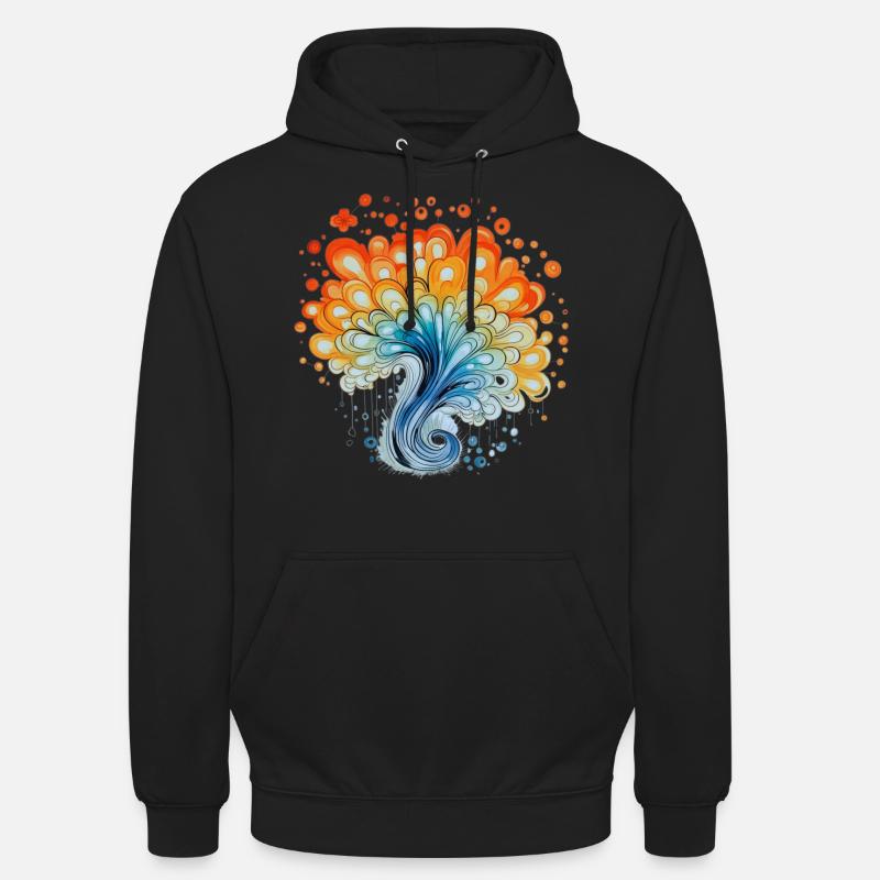 Bunter Wasserfarben Spritzer - Unisex Hoodie - Schwarz