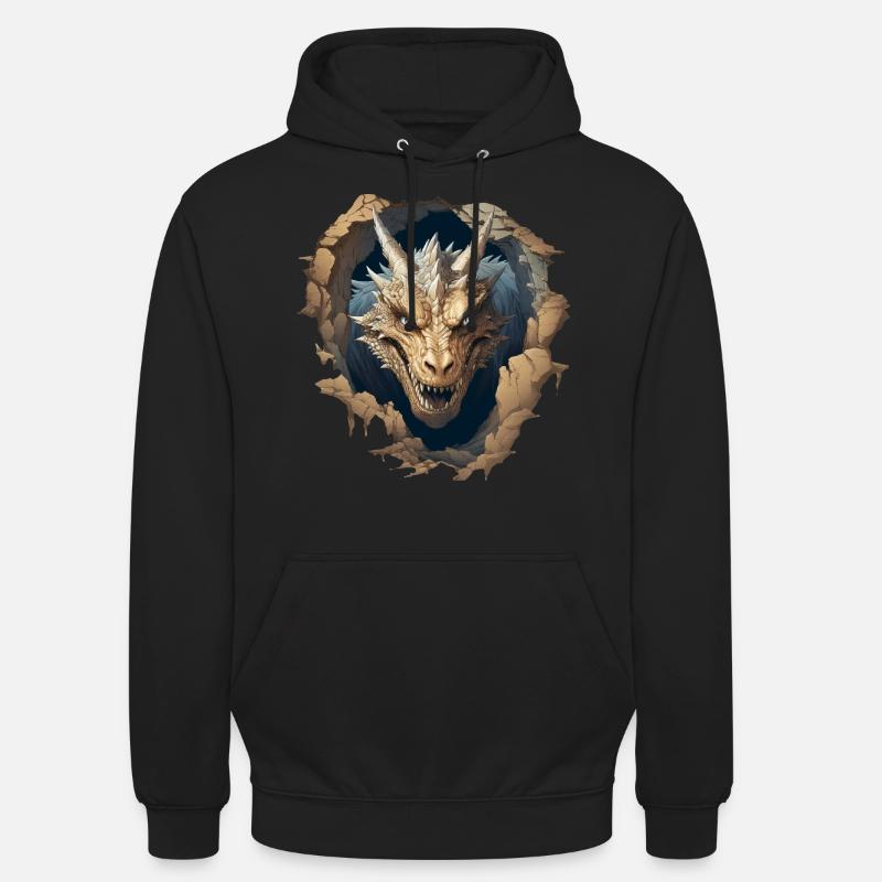 Cooler Drache - Unisex Hoodie - Schwarz