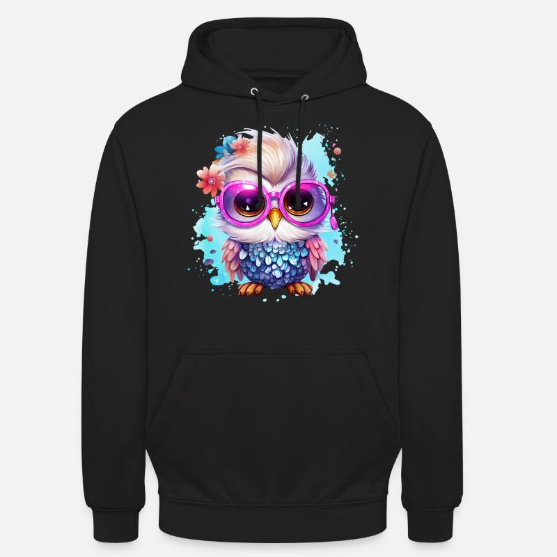 Eule - Unisex Hoodie - Schwarz