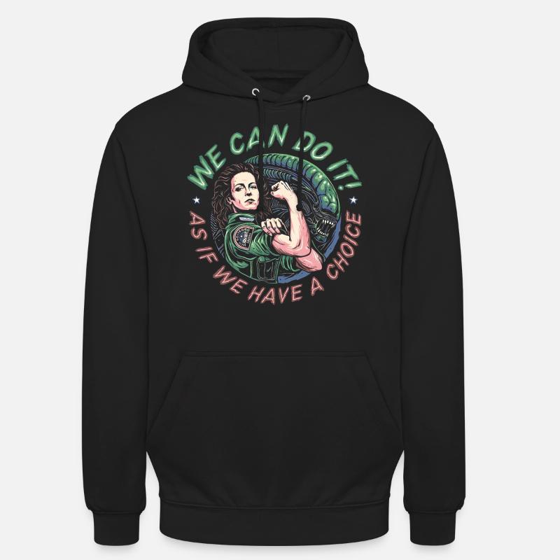 23F 0253 bk - Sweat-shirt à capuche unisexe - noir