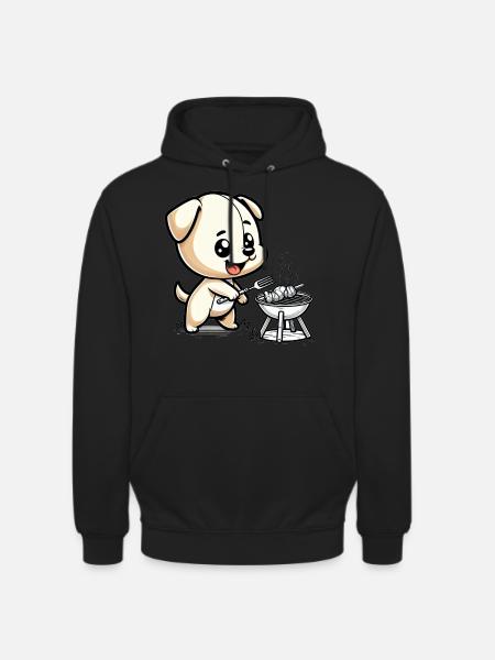 Cute BBQ Dog - Unisex Hoodie - Schwarz