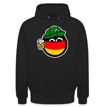 Germanyball - Unisex Hoodie - Schwarz - Vorne - Alina (178cm) & Michal (187cm)