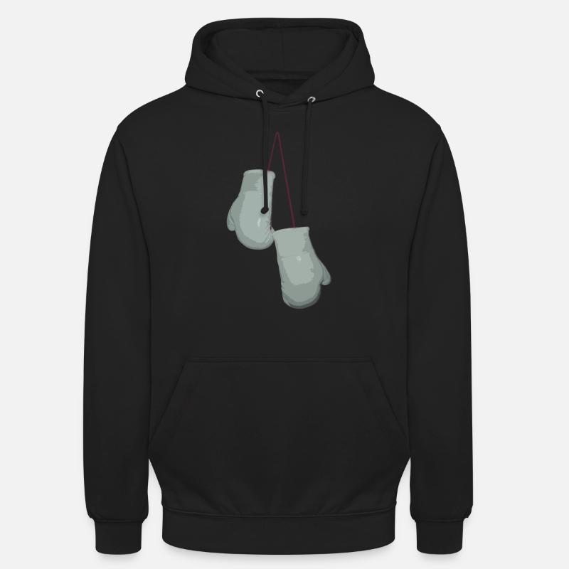 Gants de boxe - Sweat-shirt à capuche unisexe - noir