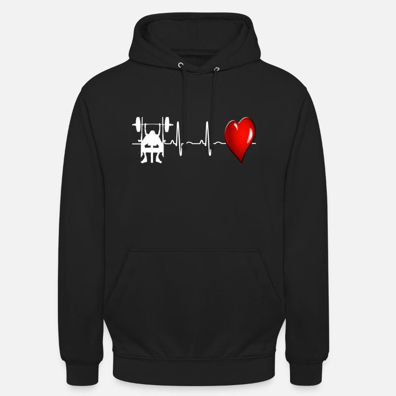 bench press - Unisex Hoodie - black