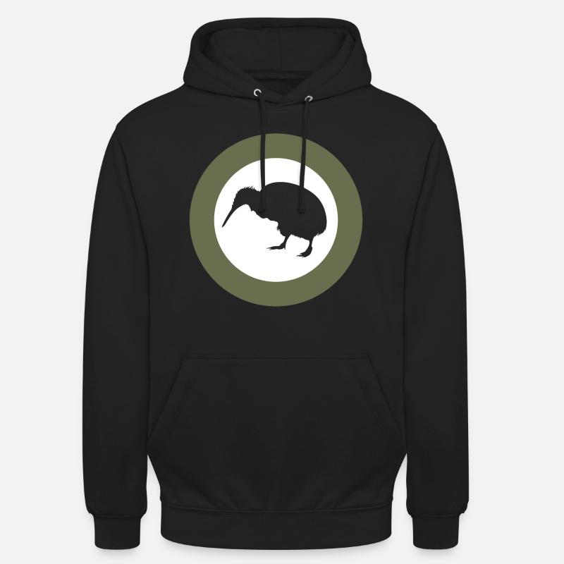 Kiwi rétro - Sweat-shirt à capuche unisexe - noir