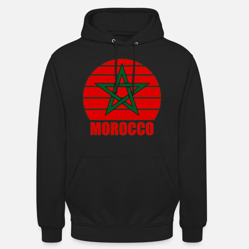 Maroc Étoile Maroc - Sweat-shirt à capuche unisexe - noir