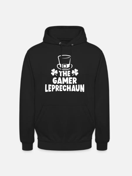 The Gamer Leprechaun - Unisex Hoodie - black