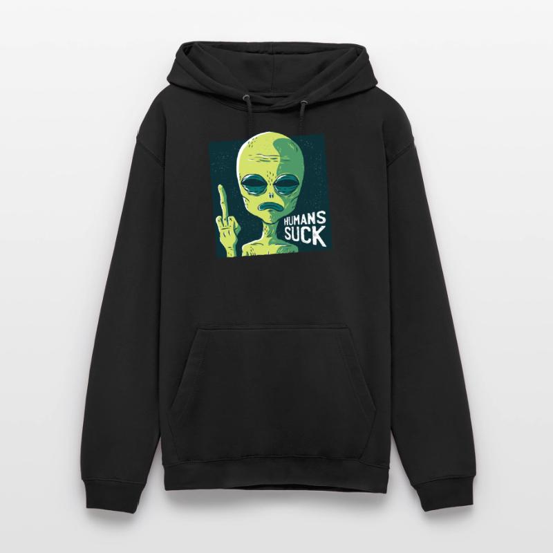 Alien Sci-Fi Ufo Spatial Space Space Finger Sweat-shirt à capuche unisexe