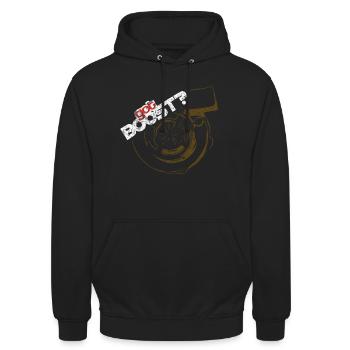 Auto - Unisex Hoodie - Schwarz - Vorne - Alina (178cm) & Michal (187cm)