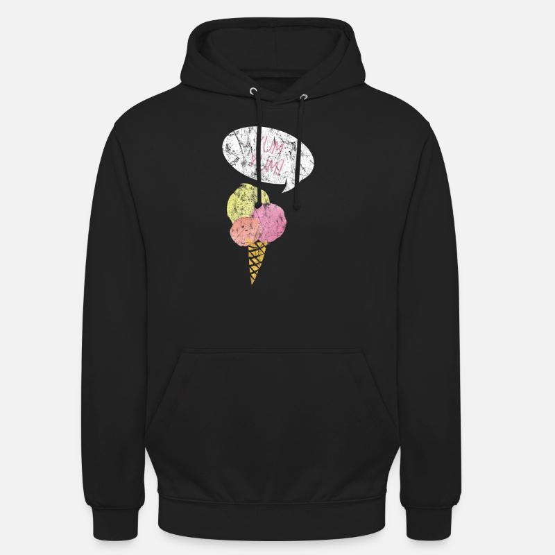 Eis Eiscreme Sommer Geschenkidee - Unisex Hoodie - Schwarz