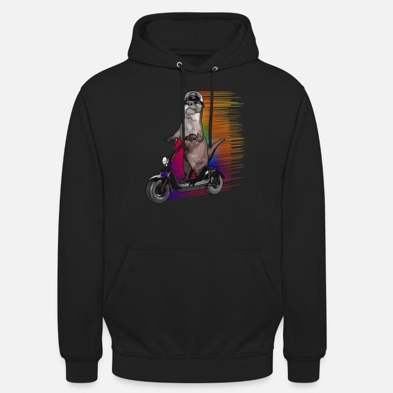 Otter Escooter Electricscooter - Sweat-shirt à capuche unisexe - noir